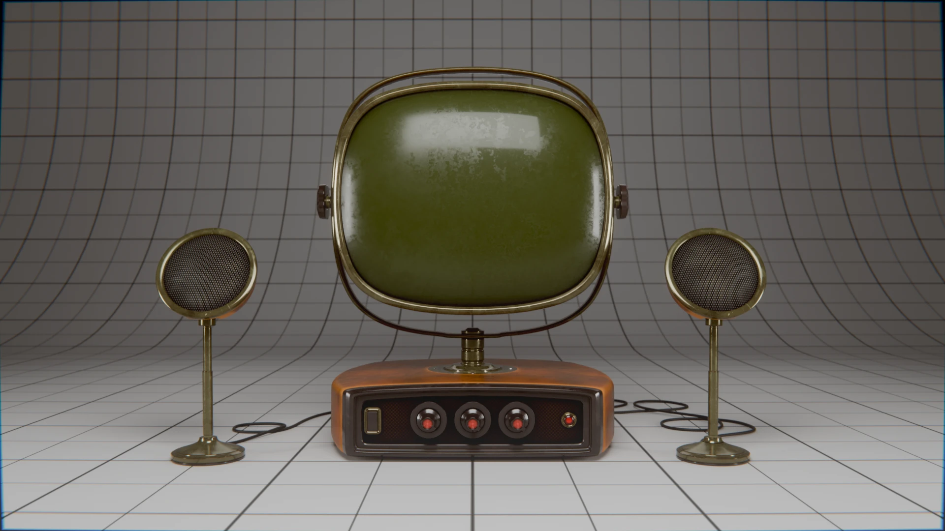 Vintage-looking stylized TV set